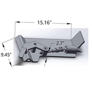 DURAFORCE 1/2" HD Skid Steer Quick Tach Attachment Mount Plate & Conversion Adapter Latch
