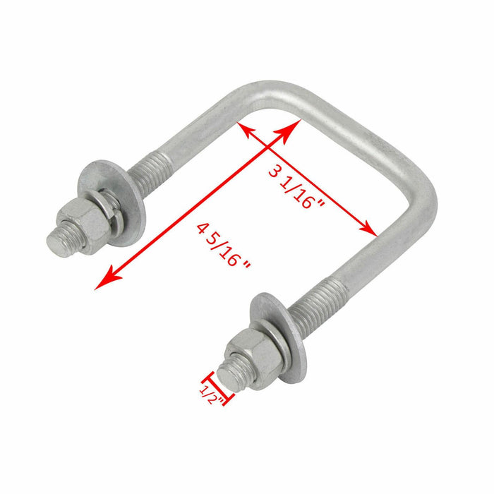 DURAFORCE Front Boat Trailer V Guide Bow Rest Center Support Kit For 3" x 3" CrossMember