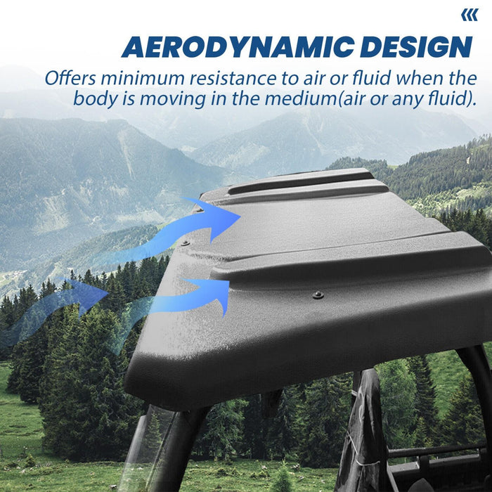 DURAFORCE Polyethylene Hard Top Roof For Polaris Ranger 500 XP700 XP800 UTV Black