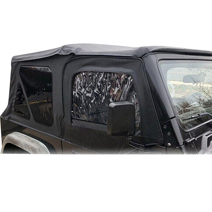 DURAFORCE Soft Top + Upper Skins Set w/ 5 Windows For 97-06 Jeep Wrangler TJ WATERPROOF