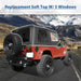 DURAFORCE Soft Top + Upper Skins Set w/ 5 Windows For 97-06 Jeep Wrangler TJ WATERPROOF