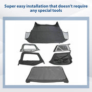 DURAFORCE Soft Top + Upper Skins Set w/ 5 Windows For 97-06 Jeep Wrangler TJ WATERPROOF