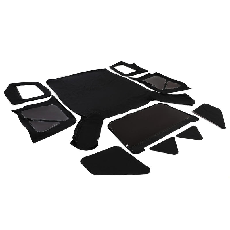 DURAFORCE Soft Top + Upper Skins Set w/ 5 Windows For 97-06 Jeep Wrangler TJ WATERPROOF