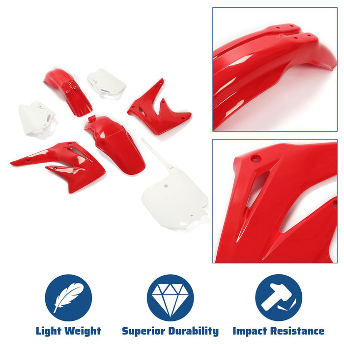 DURAFORCE For Honda CR85R CR85RB 2003-2007 Restyled Plastic Kit Shrouds Fenders Plates