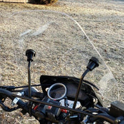 DURAFORCE Motorcycle Windshield Windscreen For Harley Softail Dyna Glide Yamaha 7/8" 1"