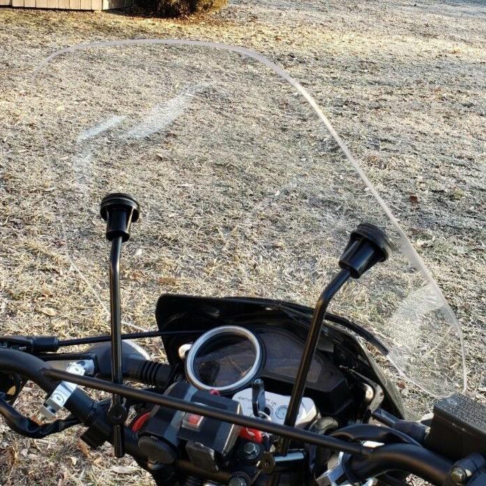 DURAFORCE Motorcycle Windshield Windscreen For Harley Softail Dyna Glide Yamaha 7/8" 1"
