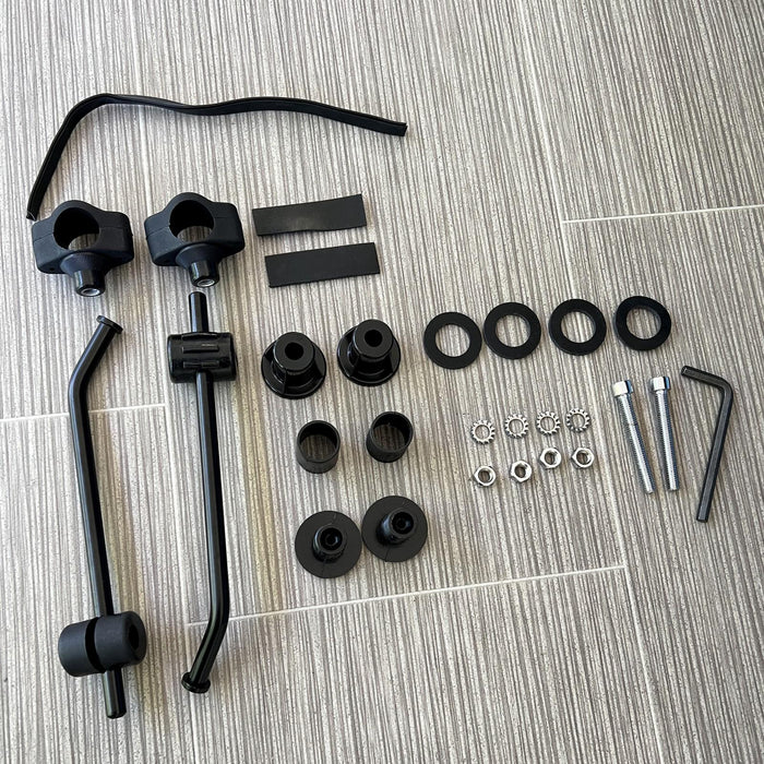 DURAFORCE Motorcycle Windshield Windscreen For Harley Softail Dyna Glide Yamaha 7/8" 1"