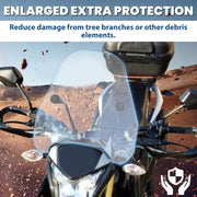 DURAFORCE Motorcycle Windshield Windscreen For Harley Softail Dyna Glide Yamaha 7/8" 1"
