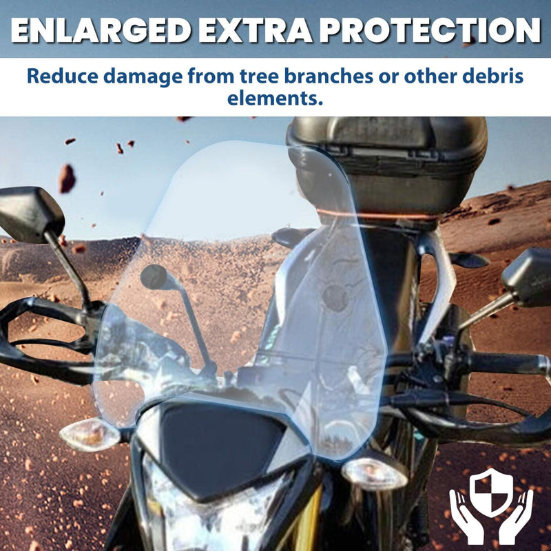 DURAFORCE Motorcycle Windshield Windscreen For Harley Softail Dyna Glide Yamaha 7/8" 1"