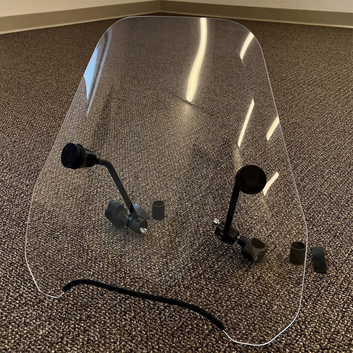 DURAFORCE Motorcycle Windshield Windscreen For Harley Softail Dyna Glide Yamaha 7/8" 1"