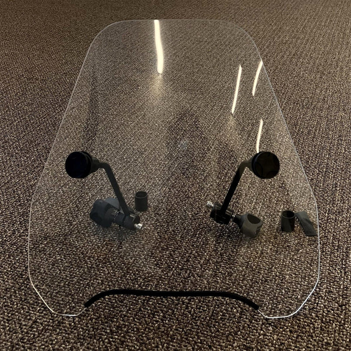 DURAFORCE Motorcycle Windshield Windscreen For Harley Softail Dyna Glide Yamaha 7/8" 1"