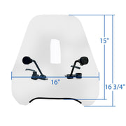 DURAFORCE Motorcycle Windshield Windscreen For Harley Softail Dyna Glide Yamaha 7/8" 1"
