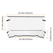 DURAFORCE Flip Clear Windshield For Polaris Ranger 500 4x4/Ranger Crew 700/Ranger XP 700