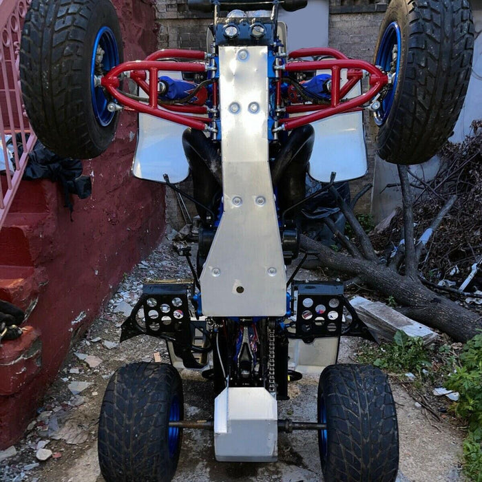 DURAFORCE For Yamaha Banshee YFZ 350 Full Chassis Glide & Swing Arm Skid Plate Gaurd Combo