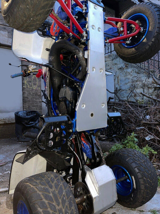 DURAFORCE For Yamaha Banshee YFZ 350 Full Chassis Glide & Swing Arm Skid Plate Gaurd Combo