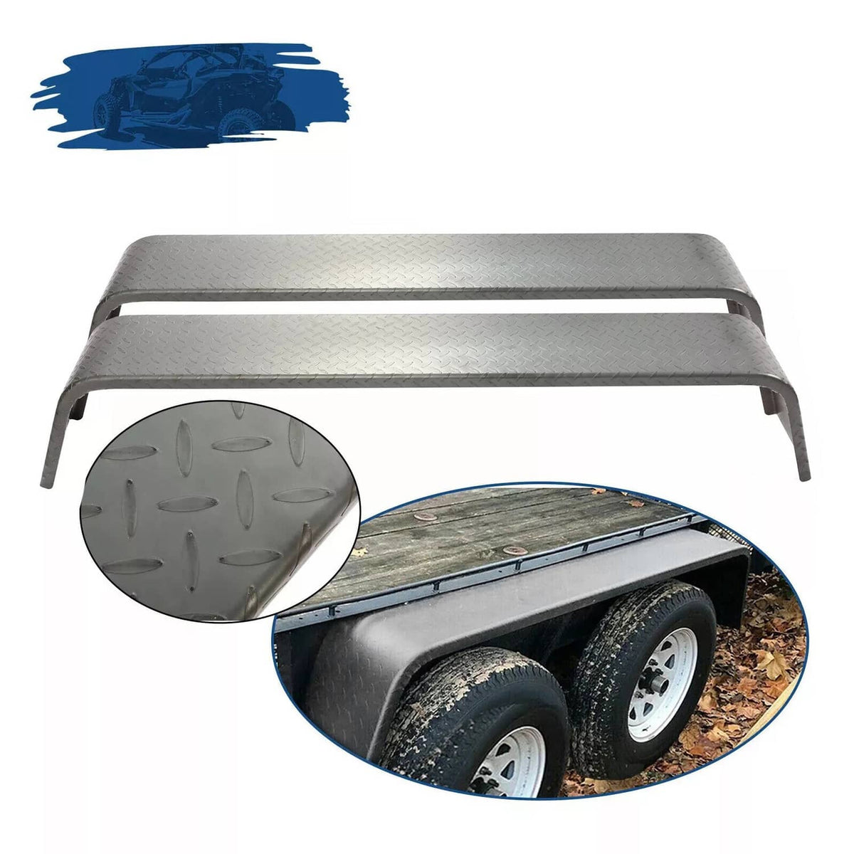 Dual Tandem Axle Trailer Fenders 72-7/8