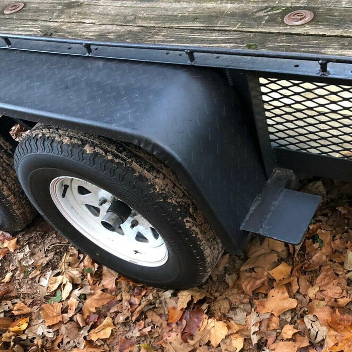 DURAFORCE Dual Tandem Axle Trailer Fenders 72-7/8"x10-1/4"x13" (Fit 13"-15" Tires) - 2 PCS