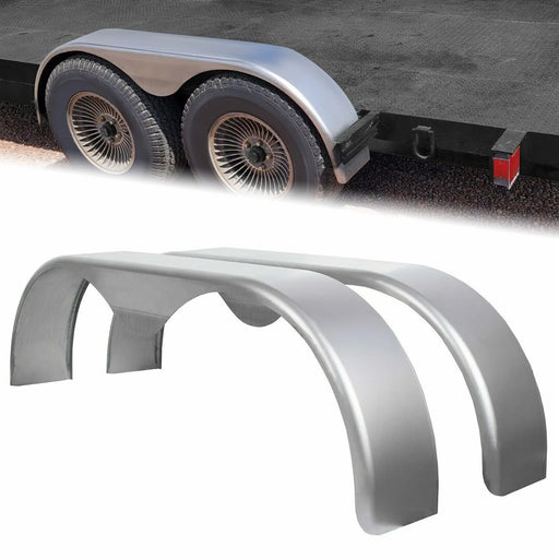 DURAFORCE For 13” 14” 15” Heavy Duty Round Plate Tandem Axle Trailer Fenders 9" x 66" x18"