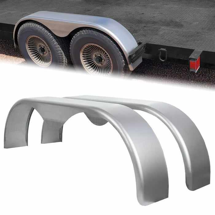 DURAFORCE For 13” 14” 15” Heavy Duty Round Plate Tandem Axle Trailer Fenders 9" x 66" x18"