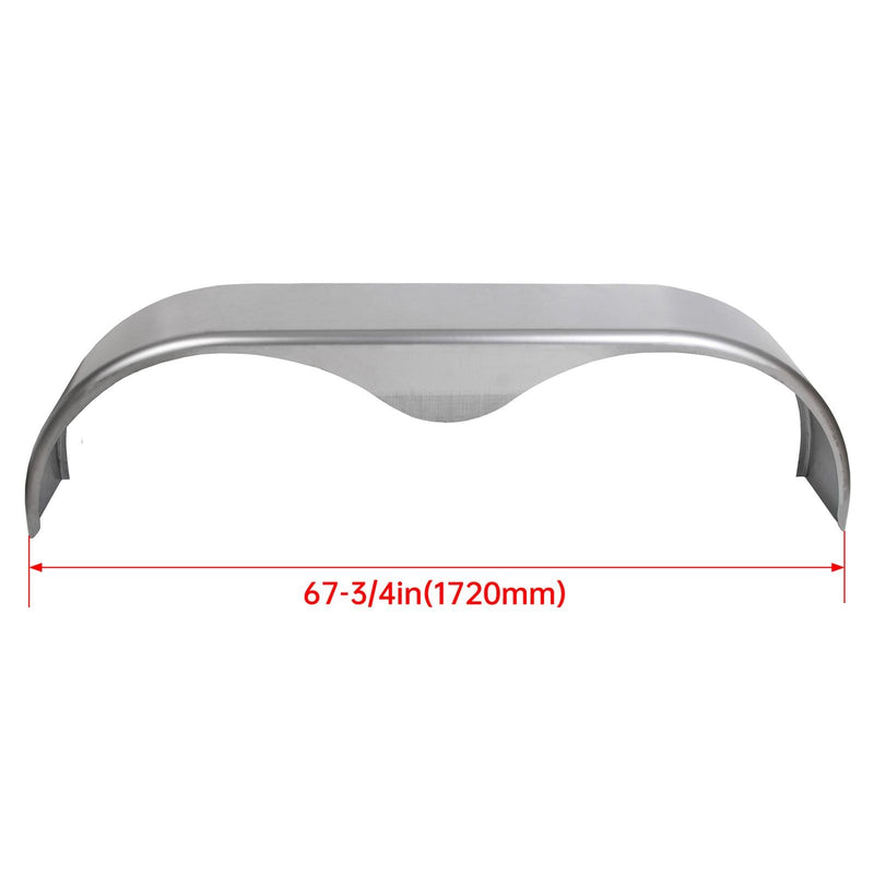DURAFORCE For 13” 14” 15” Heavy Duty Round Plate Tandem Axle Trailer Fenders 9" x 66" x18"