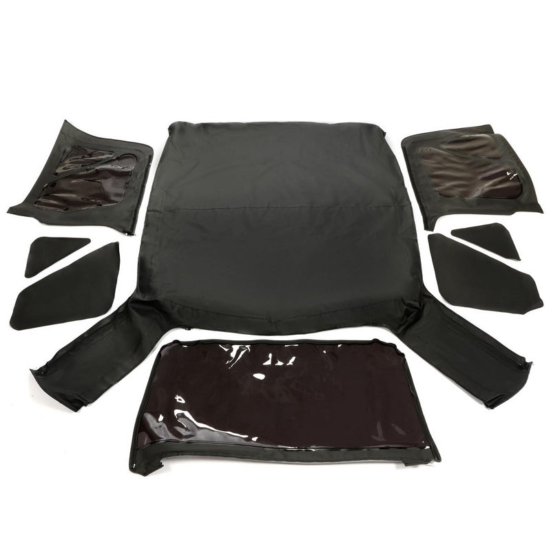 DURAFORCE Black replacement Soft Top Tinted Windows FOR Jeep Wrangler TJ 1997-2006