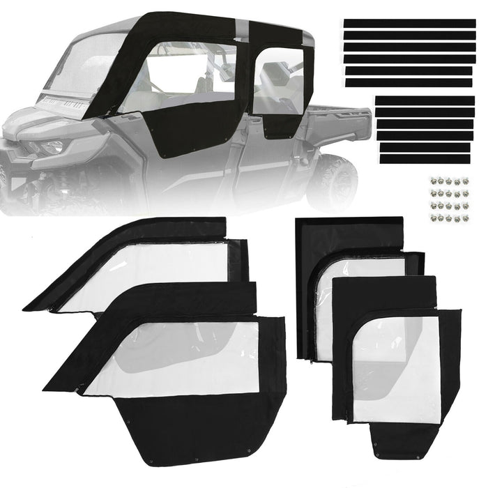 DURAFORCE 2017-2022 For Can-Am Defender Max HD10 HD8 4-Upper Half Soft Upper Doors