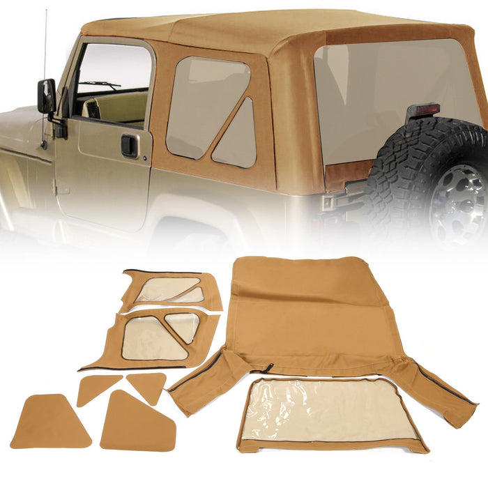 DURAFORCE For Jeep Wrangler TJ Soft top Replacement, 1997-2006, Tinted Windows