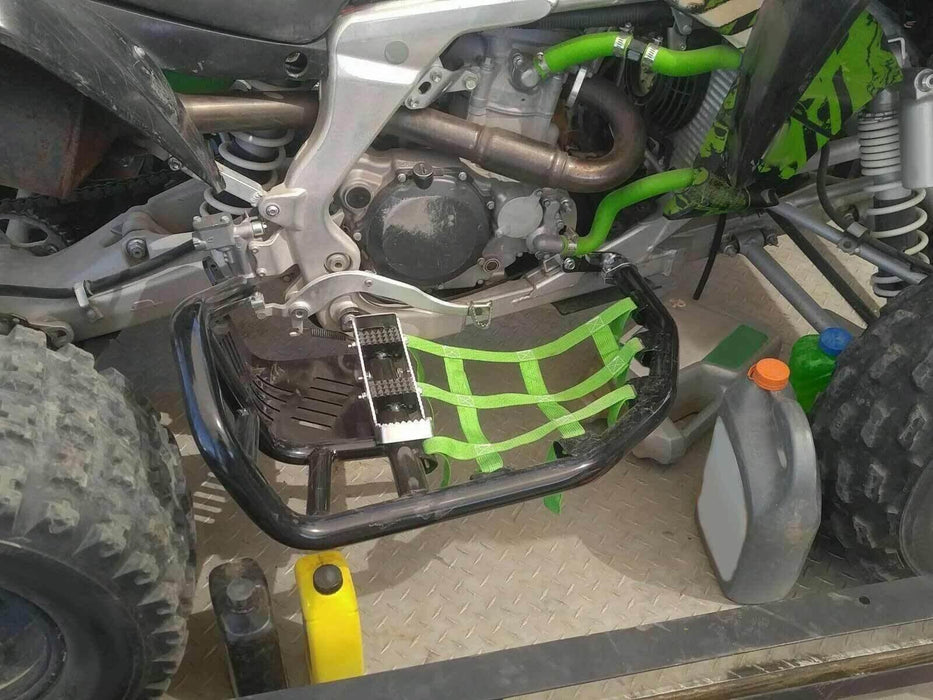 DURAFORCE For Kawasaki KFX450R 2008-2015 Nerf Bars Pro Peg Heel Guard Black Nerf Green Net