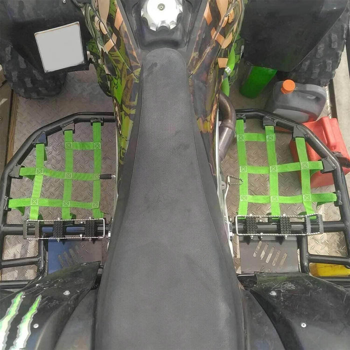 DURAFORCE For Kawasaki KFX450R 2008-2015 Nerf Bars Pro Peg Heel Guard Black Nerf Green Net