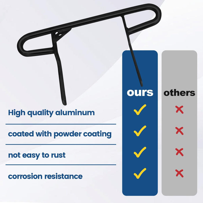 DURAFORCE For Yamaha Raptor 660 660R 2001-2005 / YFZ450 Rear Wide Bumper Grab Bar Black