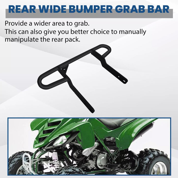 DURAFORCE For Yamaha Raptor 660 660R 2001-2005 / YFZ450 Rear Wide Bumper Grab Bar Black
