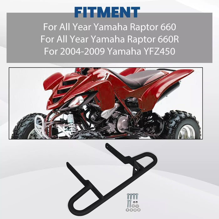 DURAFORCE For Yamaha Raptor 660 660R 2001-2005 / YFZ450 Rear Wide Bumper Grab Bar Black