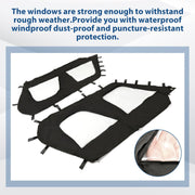 DURAFORCE Soft Doors Cab Enclosure Set For 2012-2022 Kawasaki Teryx4 4 seat UTV models