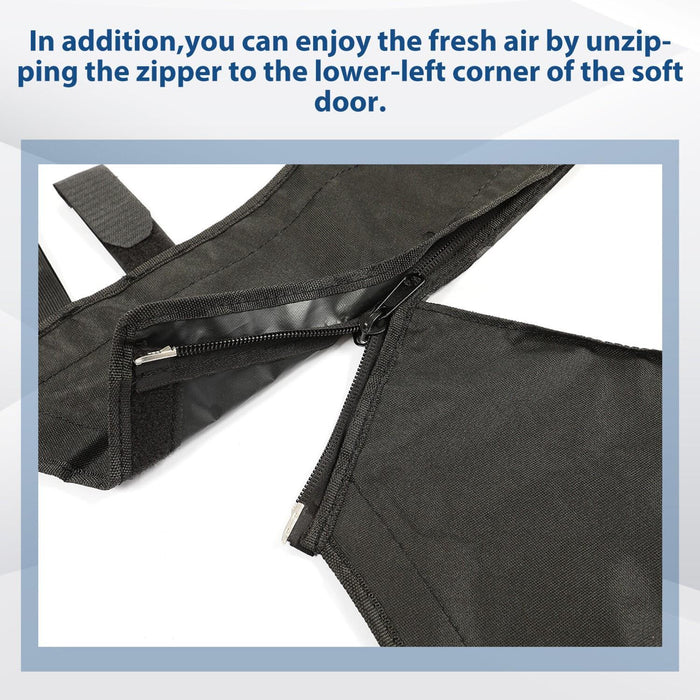 DURAFORCE Soft Doors Cab Enclosure Set For 2012-2022 Kawasaki Teryx4 4 seat UTV models