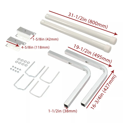 DURAFORCE 2PCS Boat Trailer 40" Zinc-Plated Guide On Post PVC Poles For Sailboat Trailer