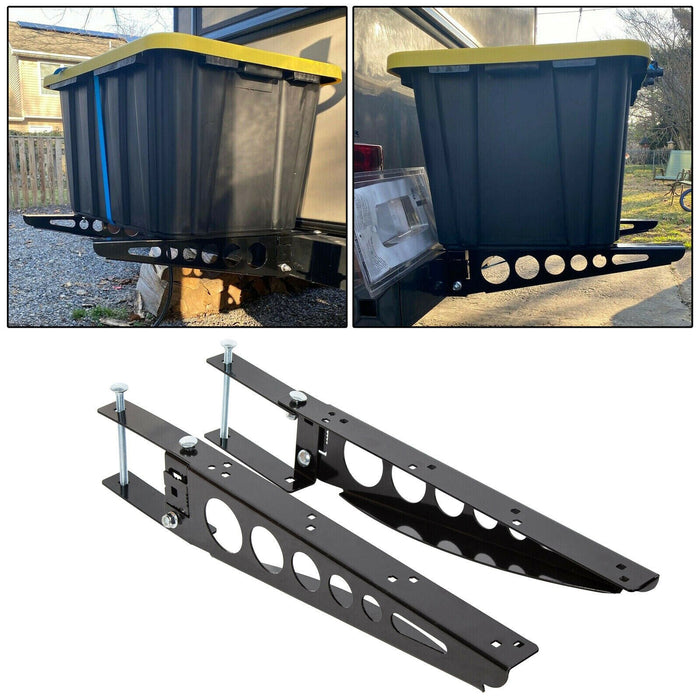 DURAFORCE RV 4'' Square Rear Bumper Mounted Cargo Box Generator Tray Support Arms Bracket