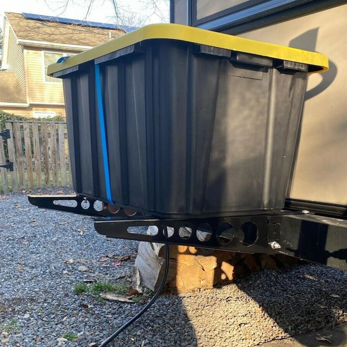 DURAFORCE RV 4'' Square Rear Bumper Mounted Cargo Box Generator Tray Support Arms Bracket