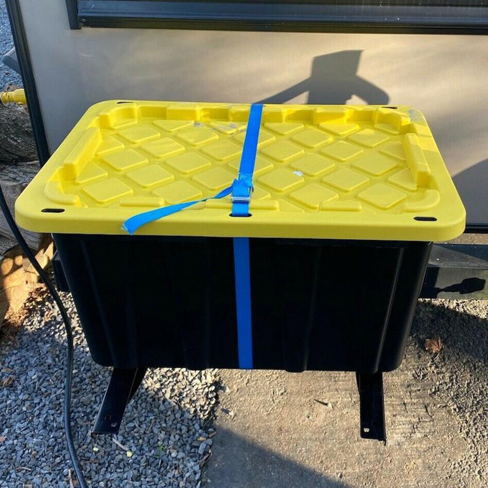 DURAFORCE RV 4'' Square Rear Bumper Mounted Cargo Box Generator Tray Support Arms Bracket