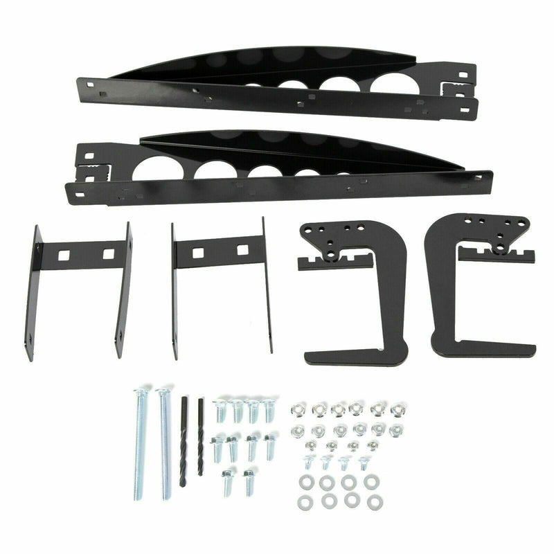DURAFORCE RV 4'' Square Rear Bumper Mounted Cargo Box Generator Tray Support Arms Bracket