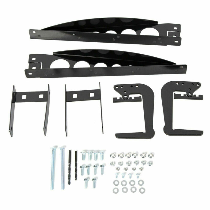 DURAFORCE RV 4'' Square Rear Bumper Mounted Cargo Box Generator Tray Support Arms Bracket