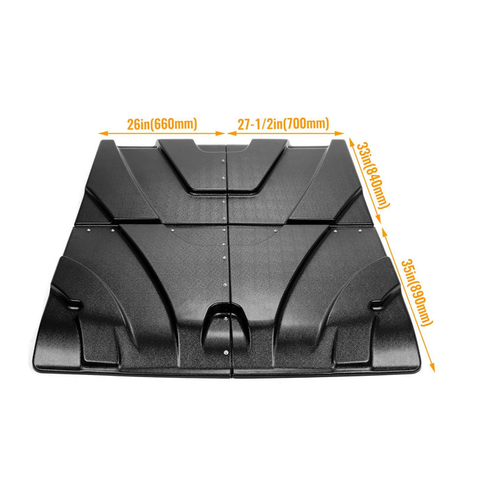 DURAFORCE For Polaris Ranger XP 1000 900 Crew 2015-2024 Top Hard Roof UTV Black