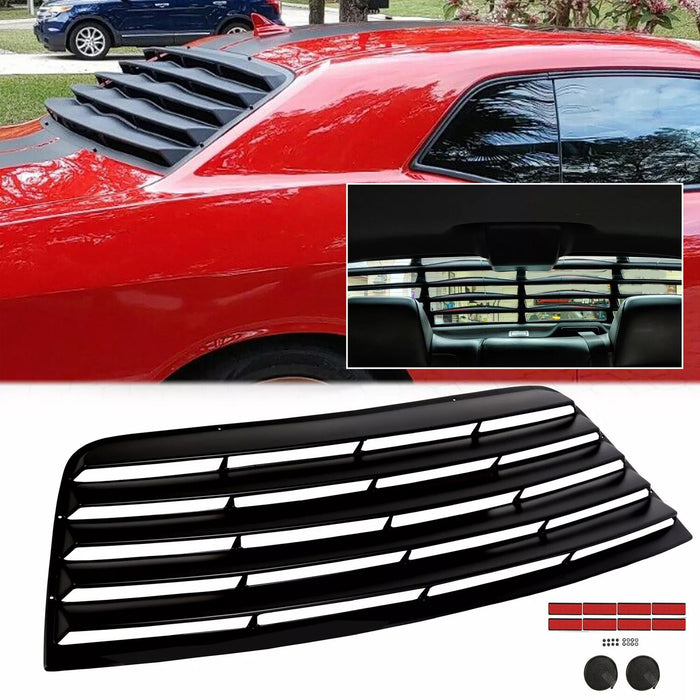DURAFORCE For 2008-2023 Dodge Challenger Rear Window Louvers Scoops Windshield Sun Shade