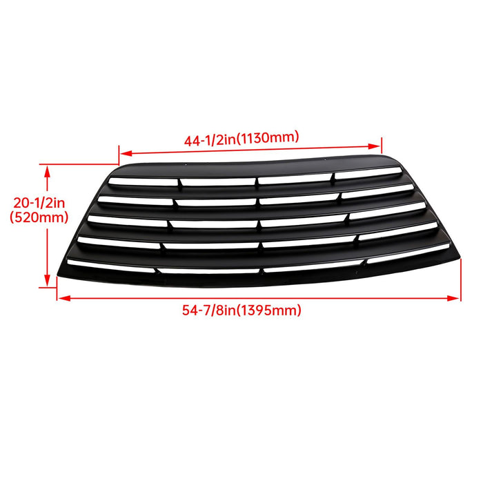 DURAFORCE For 2008-2023 Dodge Challenger Rear Window Louvers Scoops Windshield Sun Shade
