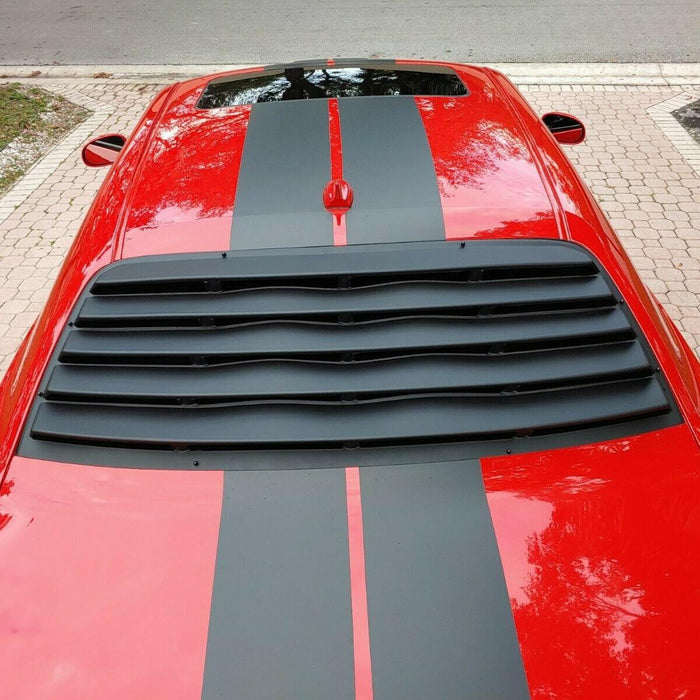 DURAFORCE For 2008-2023 Dodge Challenger Rear Window Louvers Scoops Windshield Sun Shade
