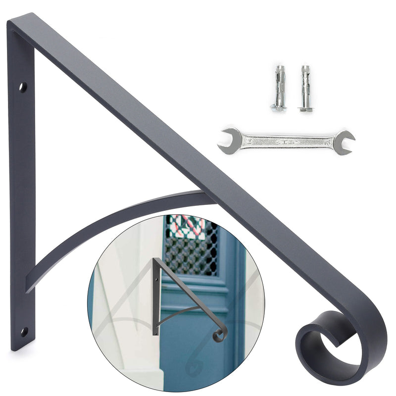 DURAFORCE Steel Grab Rail Handrail Railing for 1-2 Steps Wall Mount Hand Rail Bar