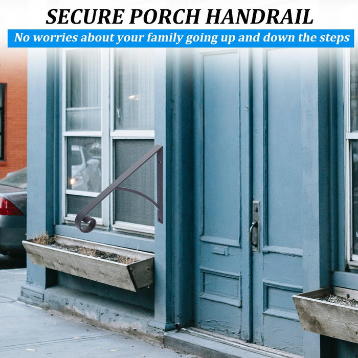 DURAFORCE Steel Grab Rail Handrail Railing for 1-2 Steps Wall Mount Hand Rail Bar