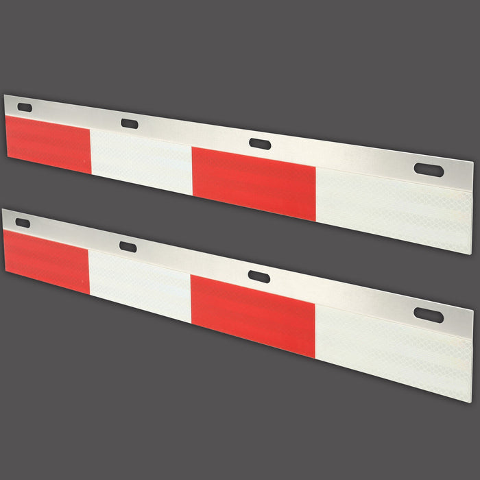 DURAFORCE 24"x3" Mud Flap Hanger Reflector Plates W/Reflective Tape For Truck Trailer