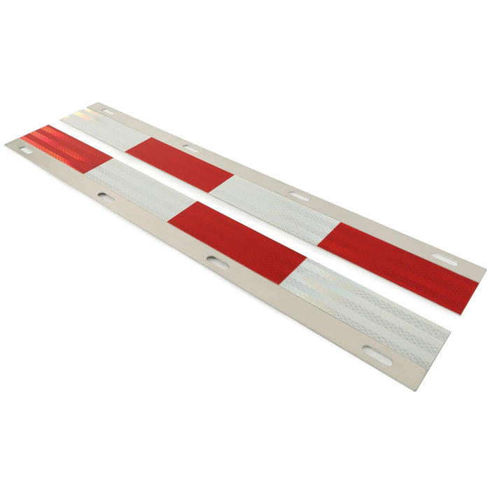 DURAFORCE 24"x3" Mud Flap Hanger Reflector Plates W/Reflective Tape For Truck Trailer