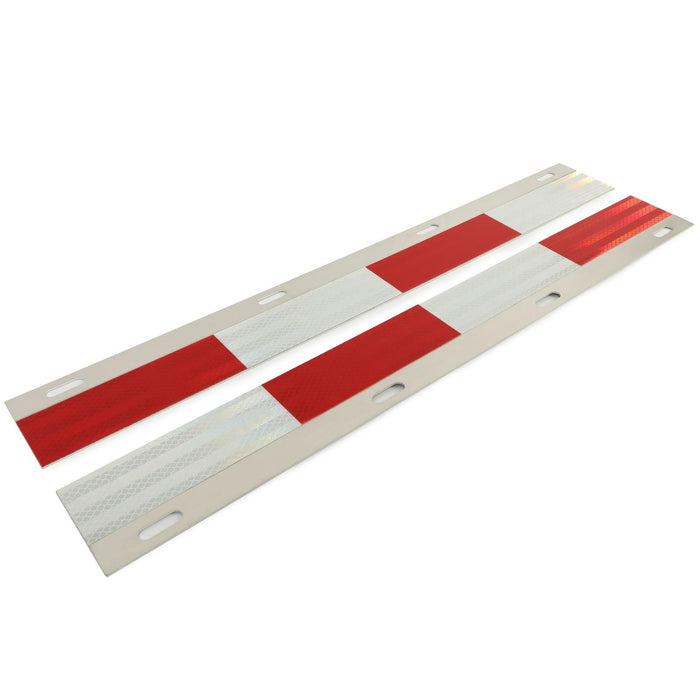 DURAFORCE 24"x3" Mud Flap Hanger Reflector Plates W/Reflective Tape For Truck Trailer