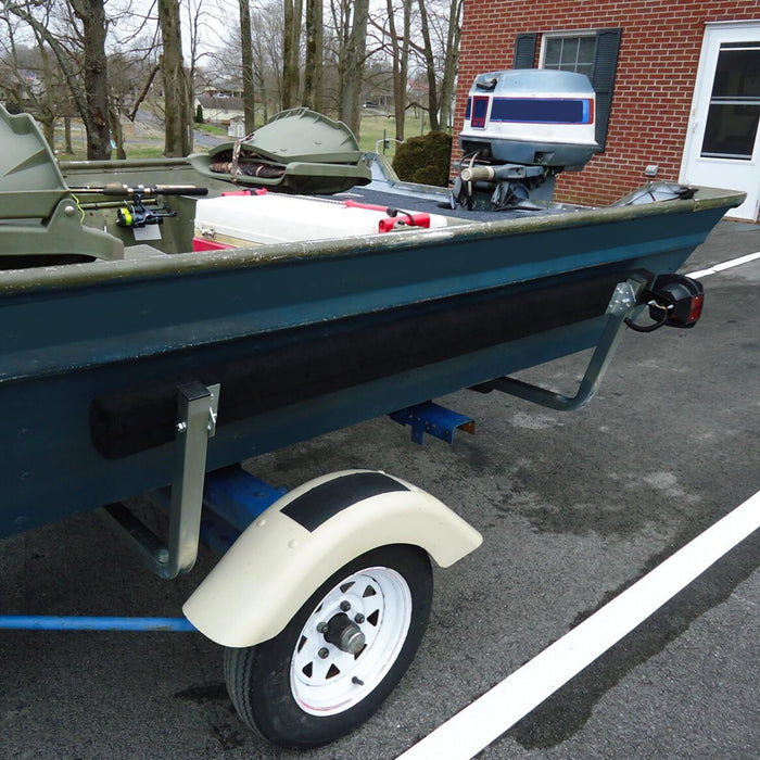 DURAFORCE Boat Trailer Bunk Board Guide-On 5' Feet Rail Makes Loading Boat w/Brackets Kit